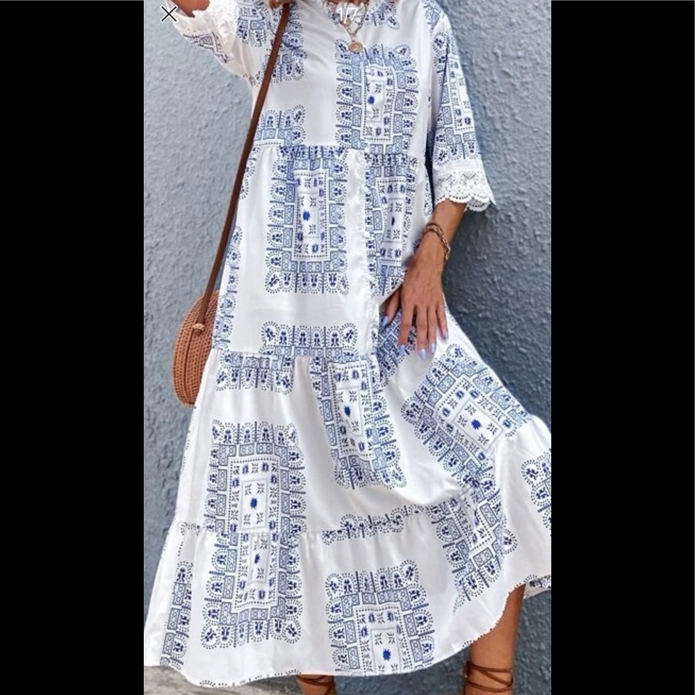 SHEIN size 4 gorgeous summer light pretty dress (runs big- very loose)